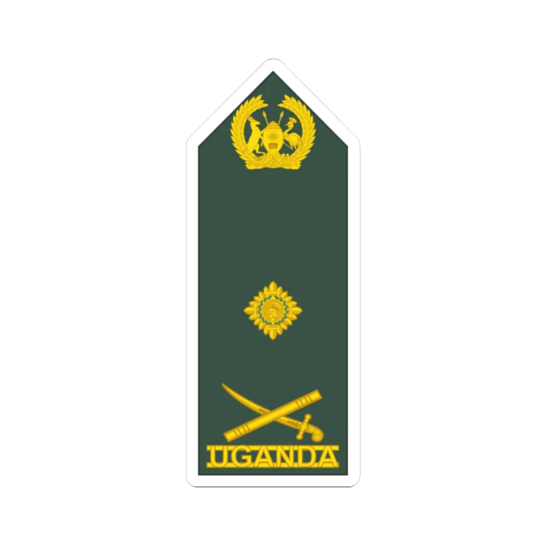 Uganda Army OF 8 (Uganda) (Military Rank) STICKER Vinyl Kiss-Cut Decal 2 Inch White - The Sticker Space
