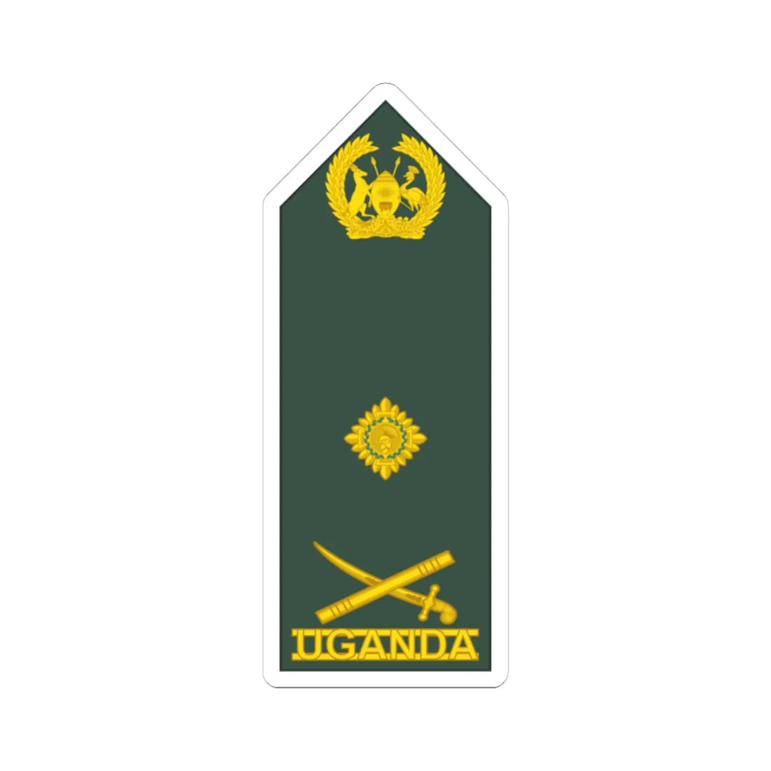 Uganda Army OF 8 (Uganda) (Military Rank) STICKER Vinyl Kiss-Cut Decal 3 Inch White - The Sticker Space