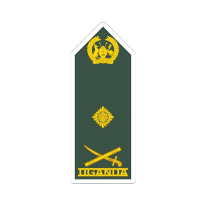 Uganda Army OF 8 (Uganda) (Military Rank) STICKER Vinyl Kiss-Cut Decal 4 Inch White - The Sticker Space