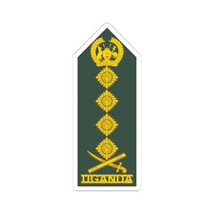 Uganda Army OF 9 2019 (Uganda) (Military Rank) STICKER Vinyl Kiss-Cut Decal 4 Inch White - The Sticker Space
