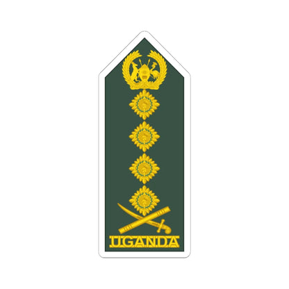 Uganda Army OF 9 2019 (Uganda) (Military Rank) STICKER Vinyl Kiss-Cut Decal 6 Inch White - The Sticker Space