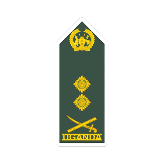 Uganda Army OF 9 (Uganda) (Military Rank) STICKER Vinyl Kiss-Cut Decal 2 Inch White - The Sticker Space