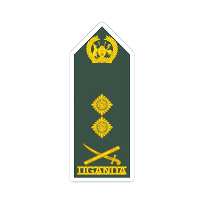 Uganda Army OF 9 (Uganda) (Military Rank) STICKER Vinyl Kiss-Cut Decal 4 Inch White - The Sticker Space