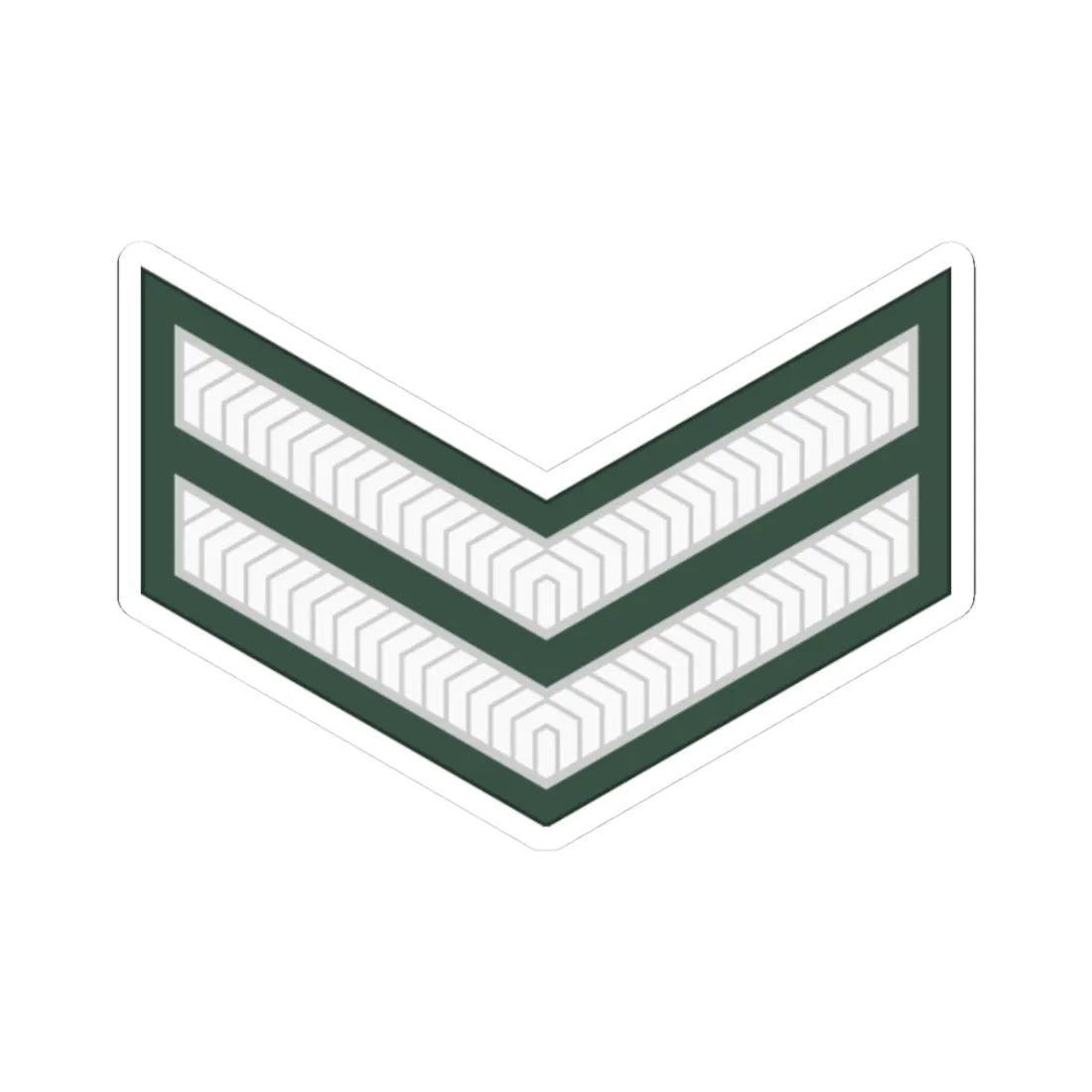 Uganda Army OR 4 (Uganda) (Military Rank) STICKER Vinyl Kiss-Cut Decal 3 Inch White - The Sticker Space