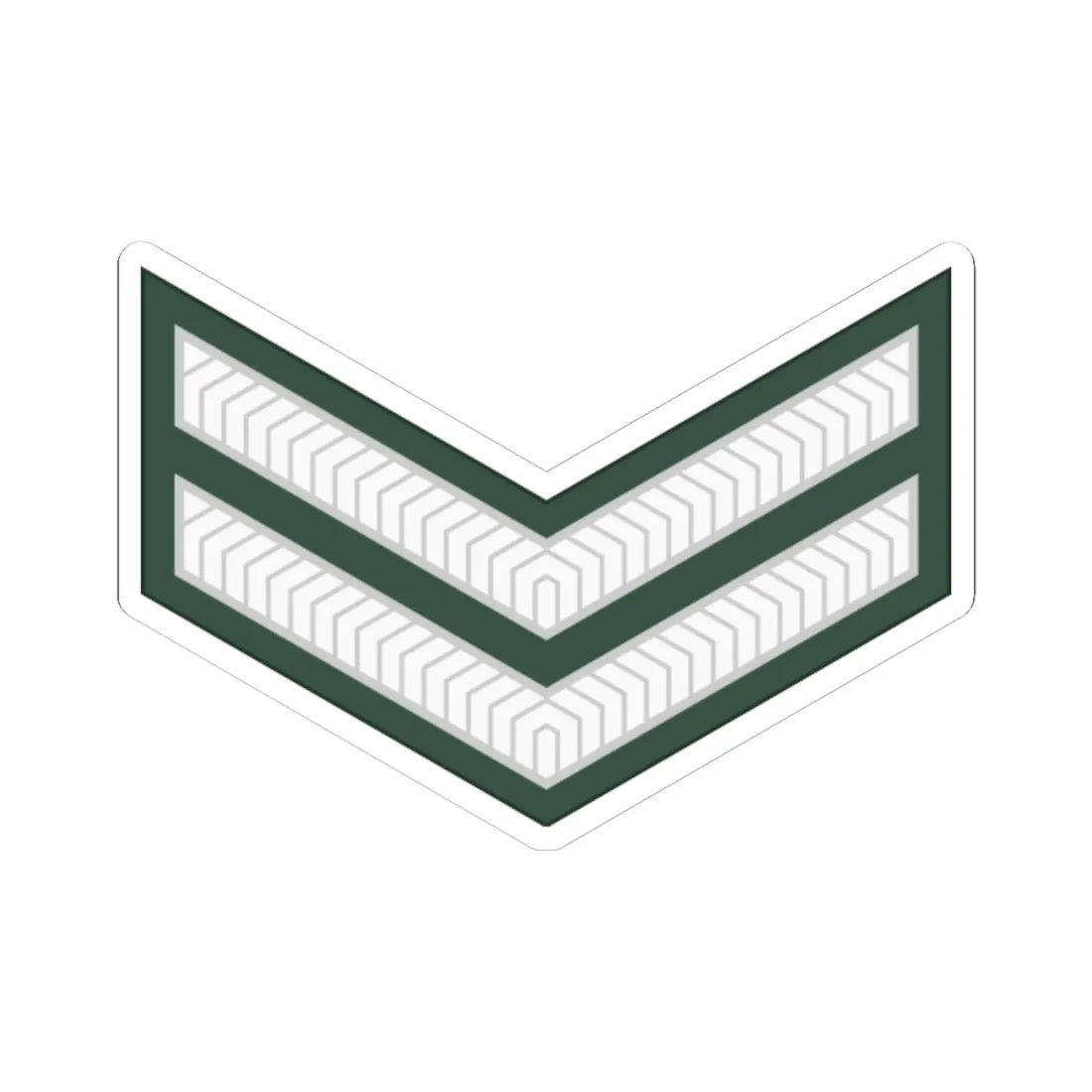 Uganda Army OR 4 (Uganda) (Military Rank) STICKER Vinyl Kiss-Cut Decal 6 Inch White - The Sticker Space