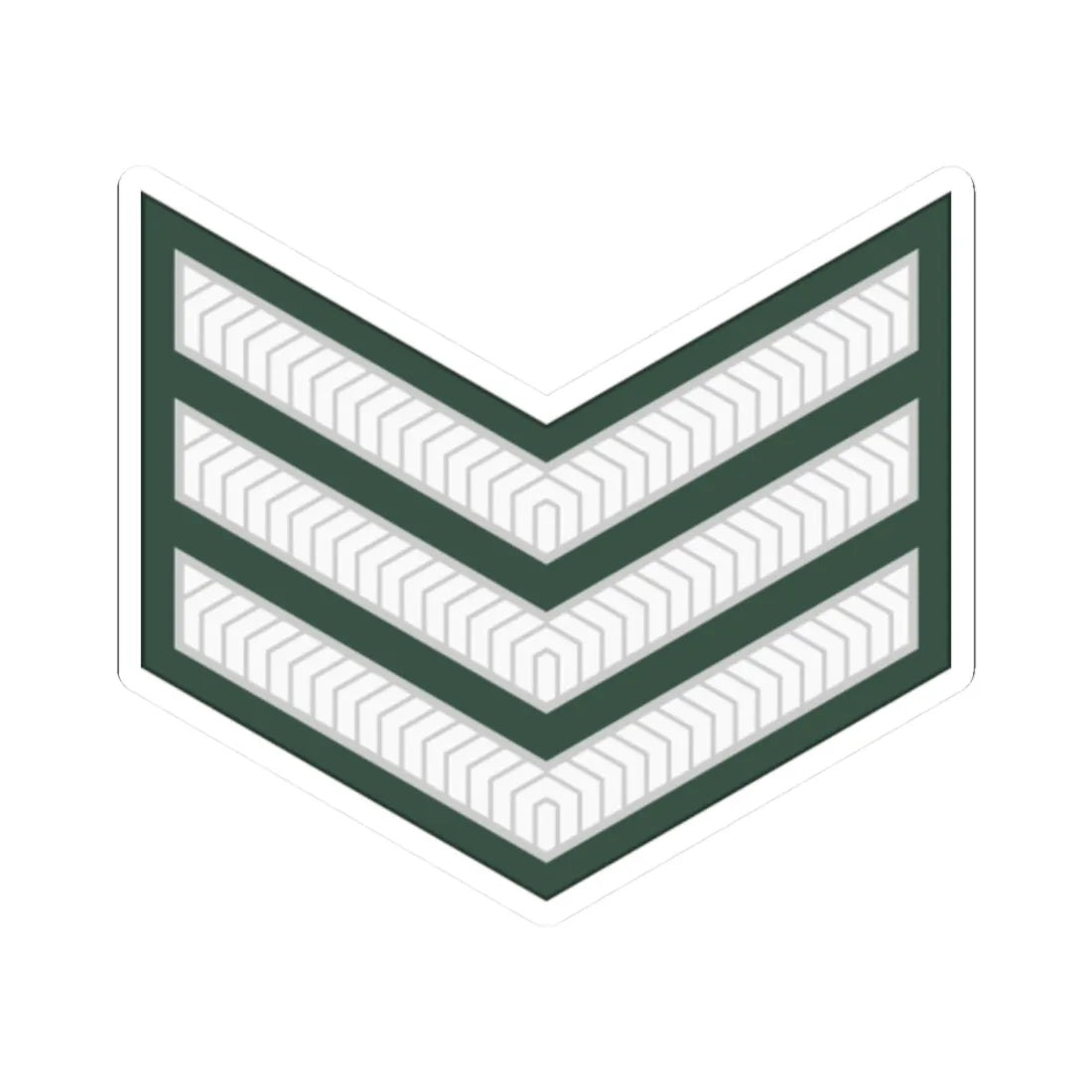 Uganda Army OR 6 (Uganda) (Military Rank) STICKER Vinyl Kiss-Cut Decal 2 Inch White - The Sticker Space