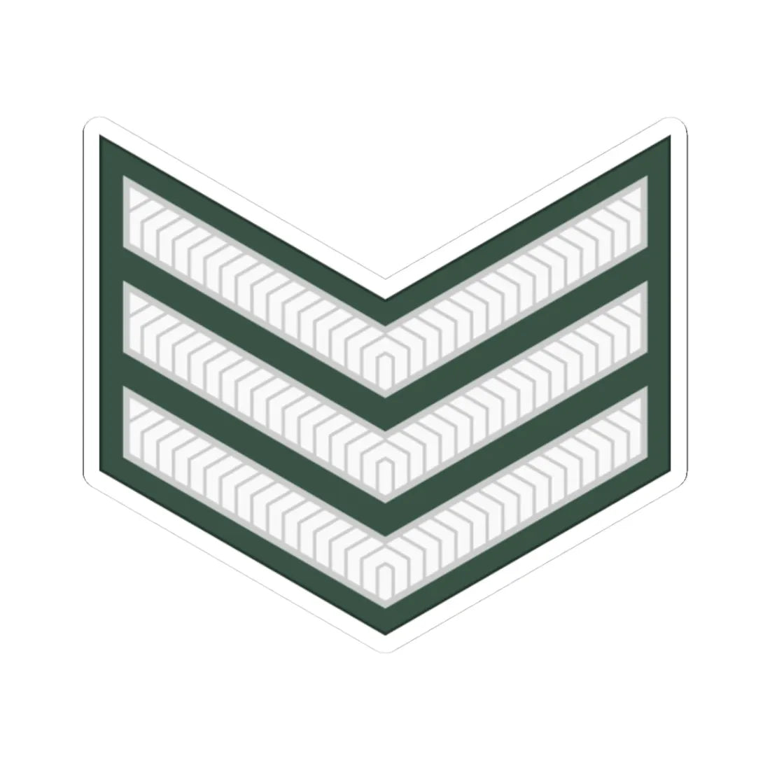 Uganda Army OR 6 (Uganda) (Military Rank) STICKER Vinyl Kiss-Cut Decal 3 Inch White - The Sticker Space