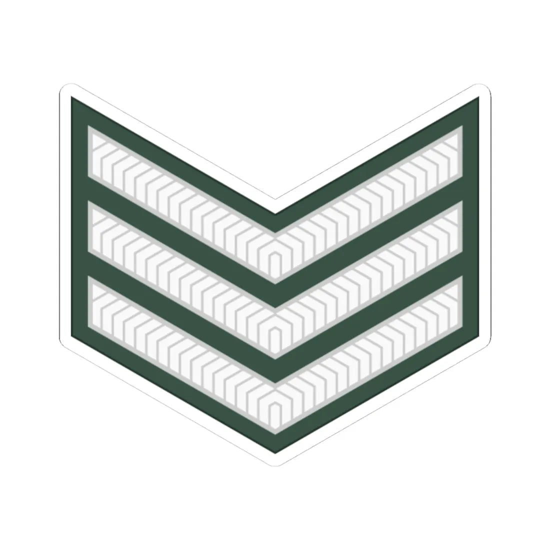 Uganda Army OR 6 (Uganda) (Military Rank) STICKER Vinyl Kiss-Cut Decal 4 Inch White - The Sticker Space