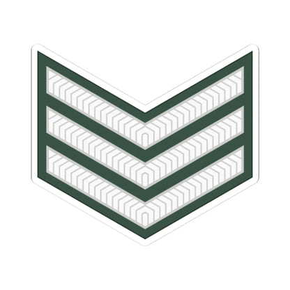 Uganda Army OR 6 (Uganda) (Military Rank) STICKER Vinyl Kiss-Cut Decal 4 Inch White - The Sticker Space