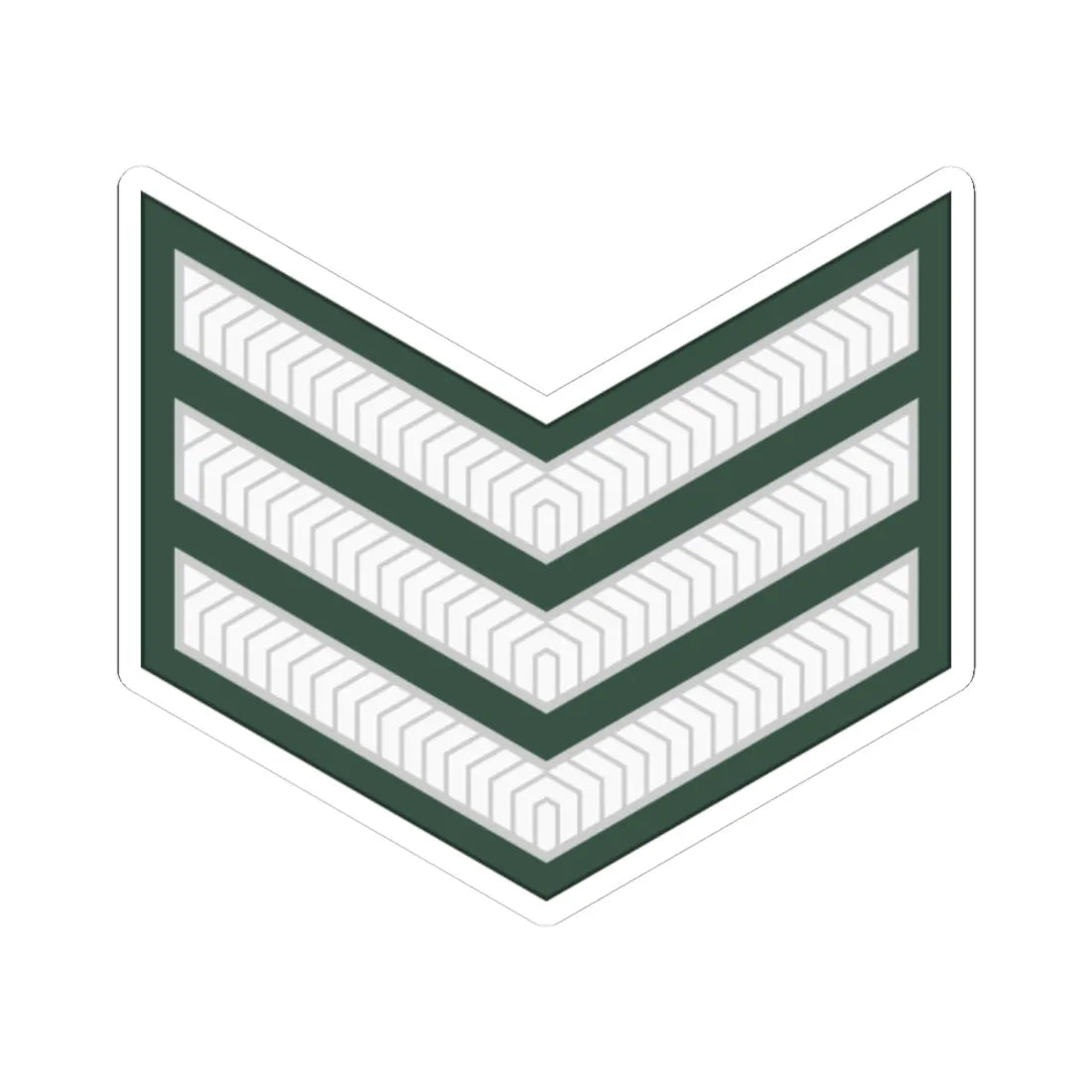 Uganda Army OR 6 (Uganda) (Military Rank) STICKER Vinyl Kiss-Cut Decal 6 Inch White - The Sticker Space