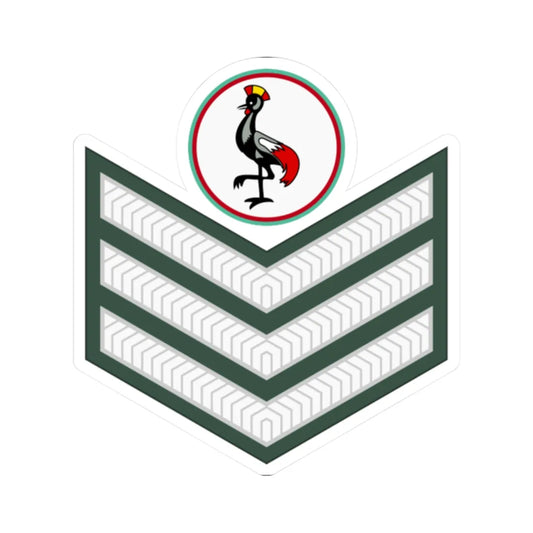 Uganda Army OR 7 (Uganda) (Military Rank) STICKER Vinyl Kiss-Cut Decal 2 Inch White - The Sticker Space
