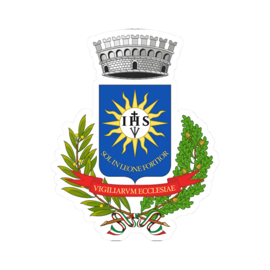 Uggiano la Chiesa-Stemma (Italy) (Coat of Arms) STICKER Vinyl Kiss-Cut Decal 2 Inch White - The Sticker Space