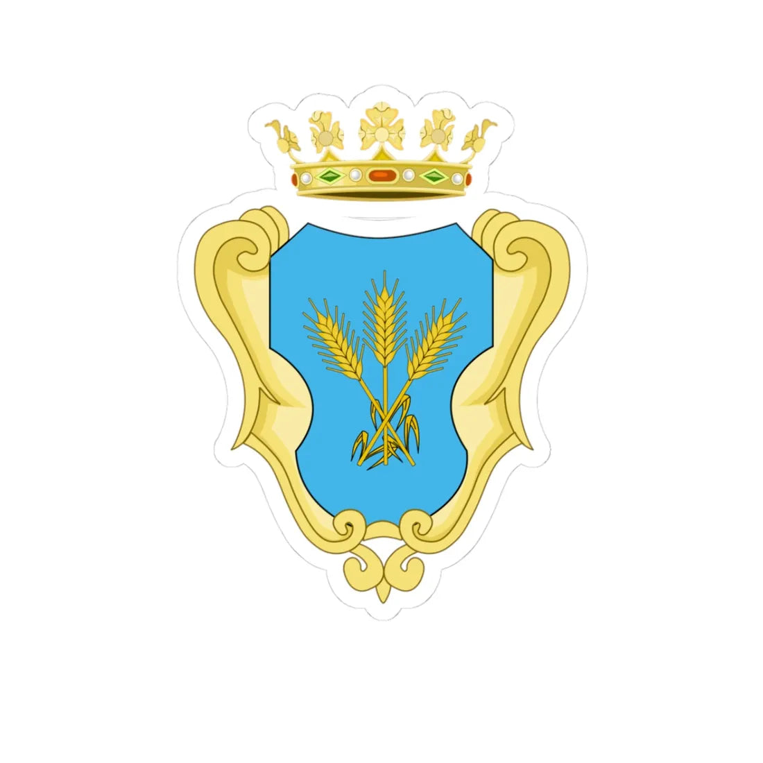 Uggiano Montefusco-Stremma (Italy) (Coat of Arms) STICKER Vinyl Kiss-Cut Decal 3 Inch White - The Sticker Space