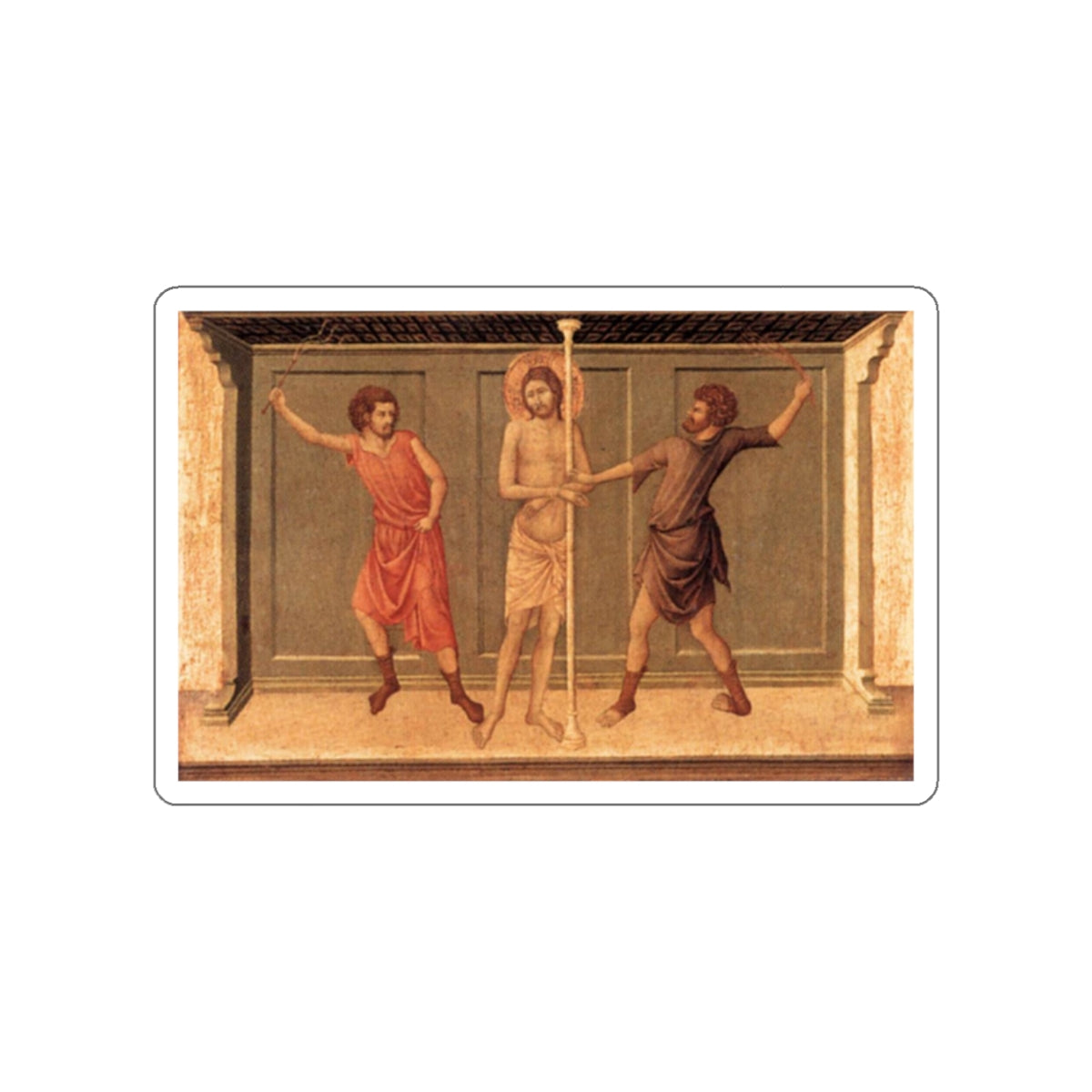 UGOLINO DI NERIO - Panel from the Santa Croce Altar (Artwork) STICKER Vinyl Die-Cut Decal-White-The Sticker Space