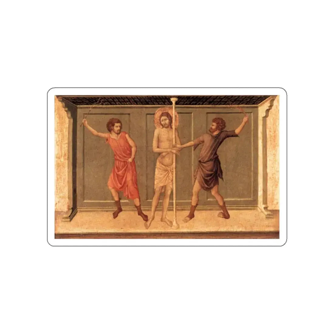 UGOLINO DI NERIO - Panel from the Santa Croce Altar (Artwork) STICKER Vinyl Die-Cut Decal White Die-Cut 3 Inch - The Sticker Space