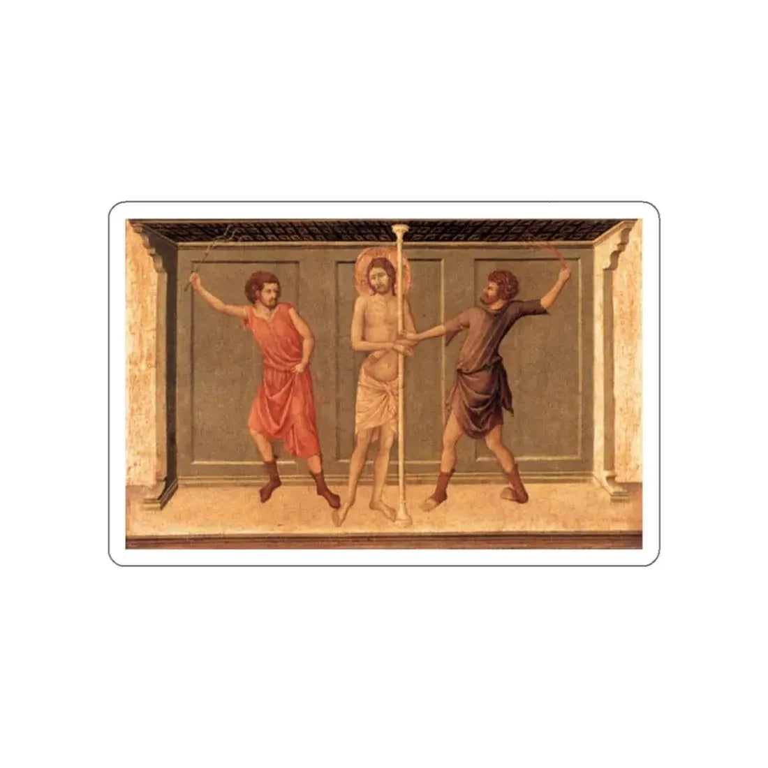 UGOLINO DI NERIO - Panel from the Santa Croce Altar (Artwork) STICKER Vinyl Die-Cut Decal White Die-Cut 6 Inch - The Sticker Space