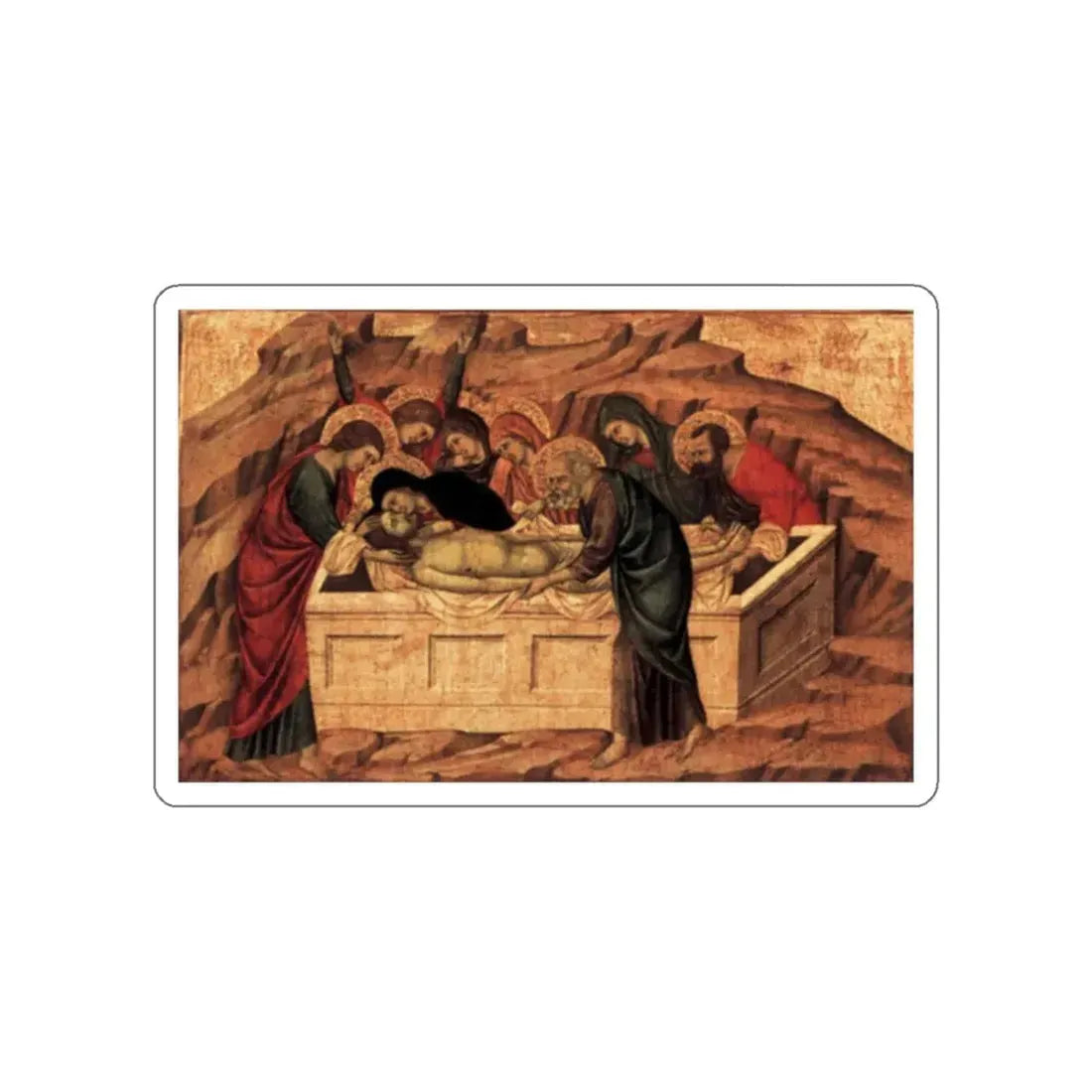 UGOLINO DI NERIO - Panel from the Santa Croce Altar2 (Artwork) STICKER Vinyl Die-Cut Decal White Die-Cut 2 Inch - The Sticker Space