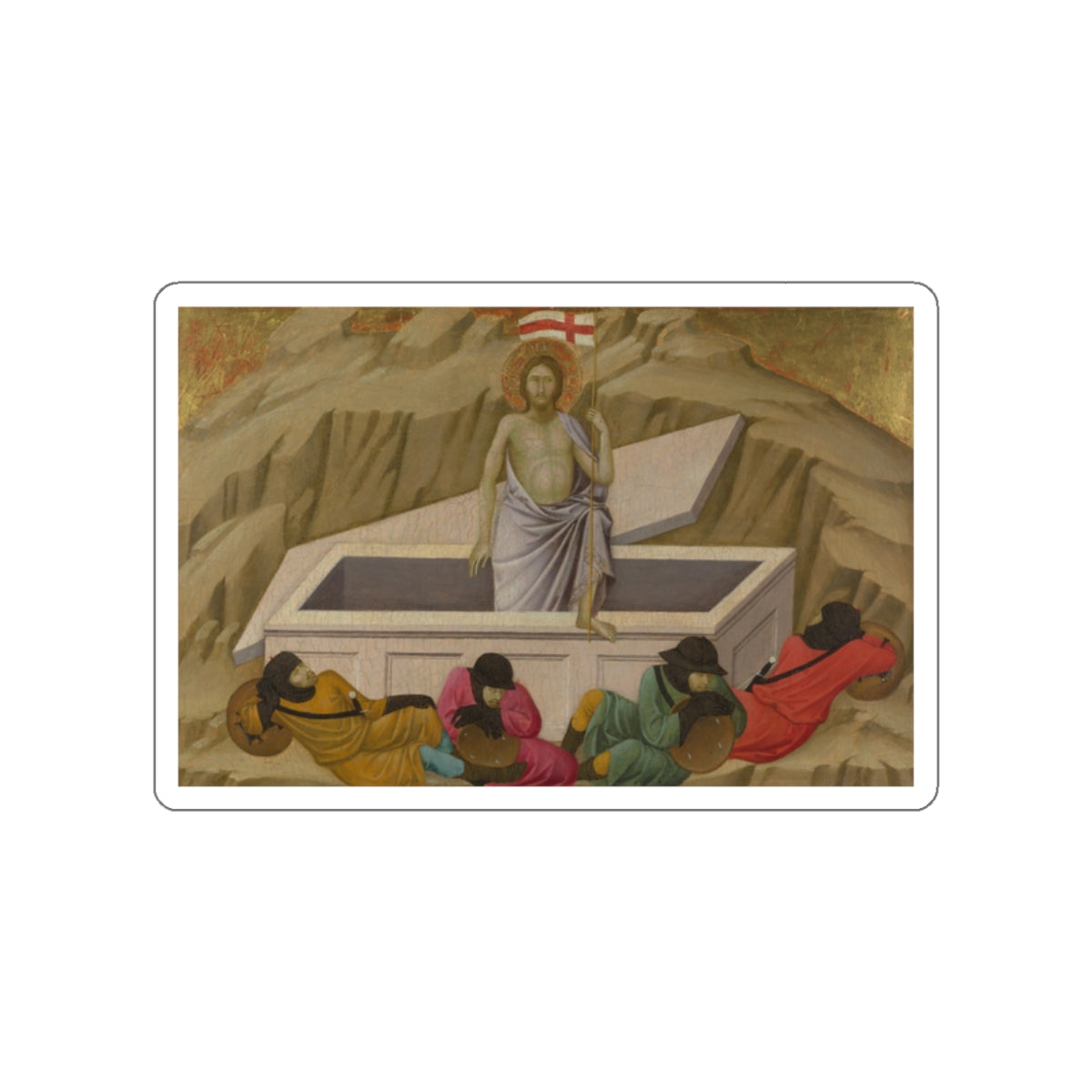 UGOLINO DI NERIO - The Resurrection (Artwork) STICKER Vinyl Die-Cut Decal-White-The Sticker Space