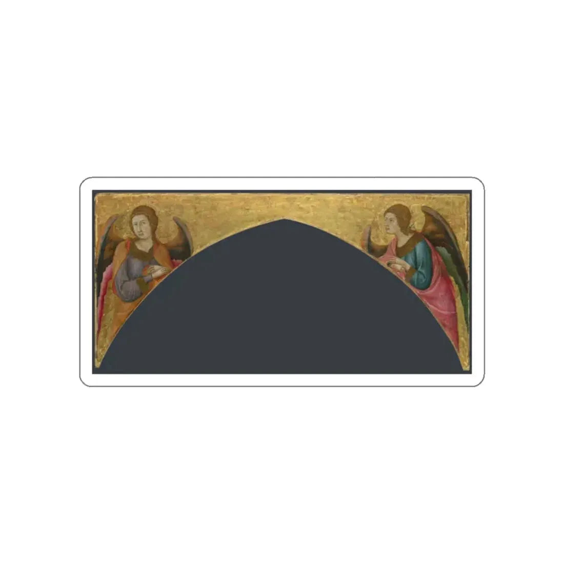 UGOLINO DI NERIO - Two Angels (1) (Artwork) STICKER Vinyl Die-Cut Decal White Die-Cut 2 Inch - The Sticker Space