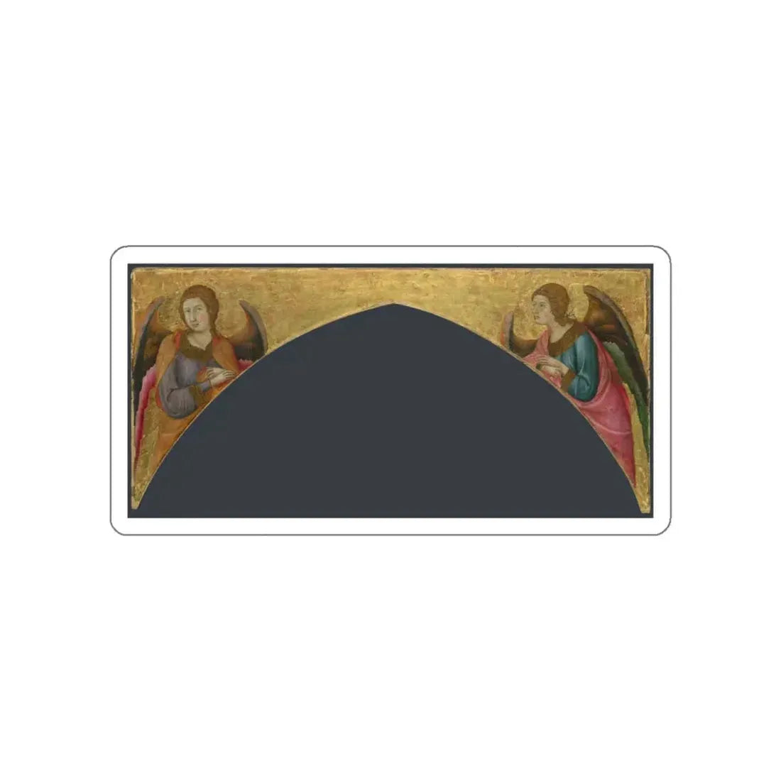 UGOLINO DI NERIO - Two Angels (1) (Artwork) STICKER Vinyl Die-Cut Decal White Die-Cut 4 Inch - The Sticker Space