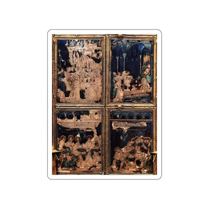 UGOLINO DI VIERI - Reliquary of the Santo Corporale (detail) (Artwork) STICKER Vinyl Die-Cut Decal White Die-Cut 2 Inch - The Sticker Space