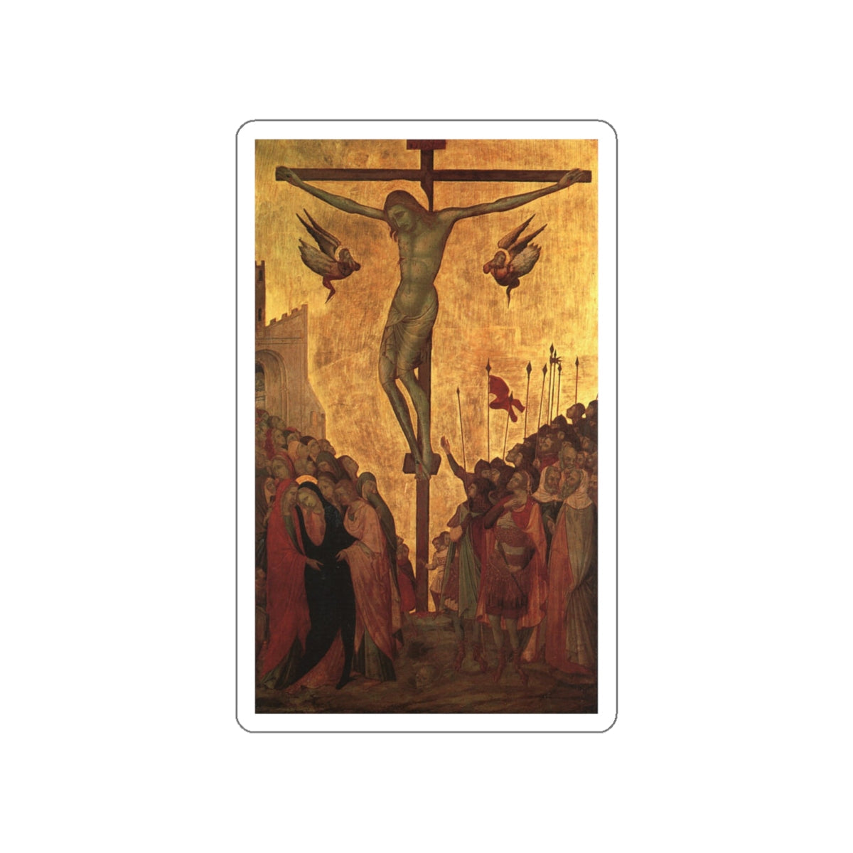 UGOLINO, Lorenzetti - The Crucifixion (Artwork) STICKER Vinyl Die-Cut Decal-White-The Sticker Space