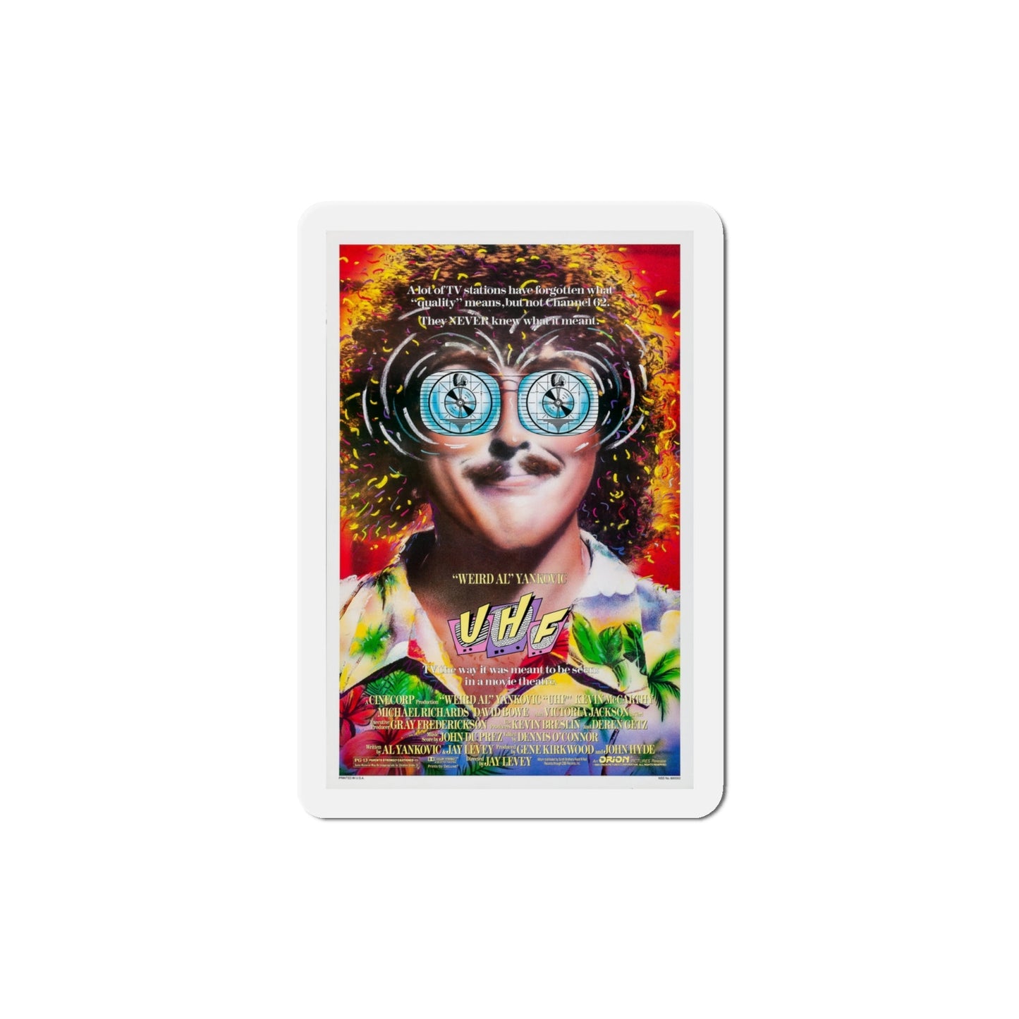 UHF 1989 Movie Poster Die-Cut Magnet-4" x 4"-The Sticker Space