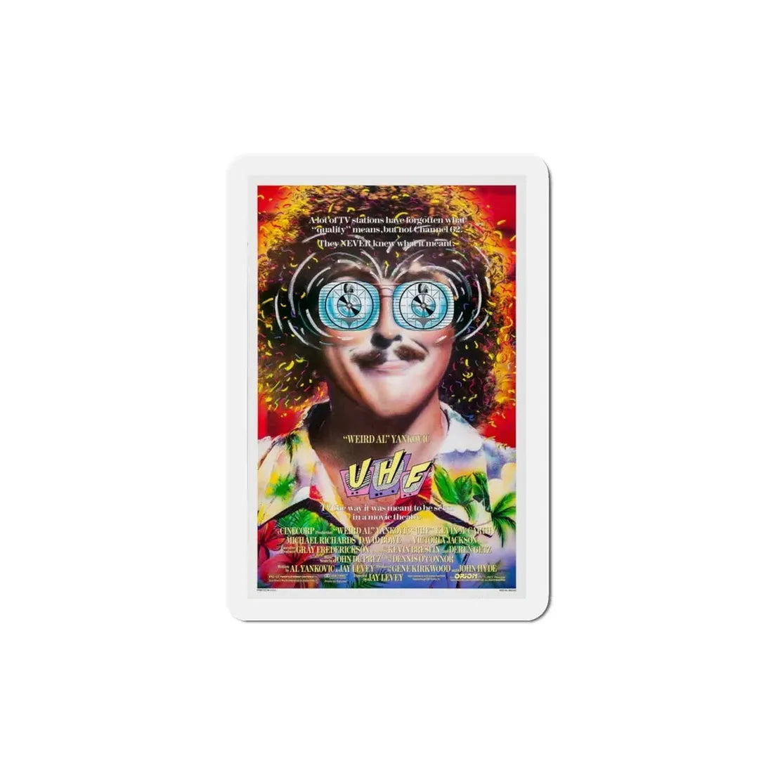UHF 1989 Movie Poster Refrigerator Magnet 4 Inch - The Sticker Space
