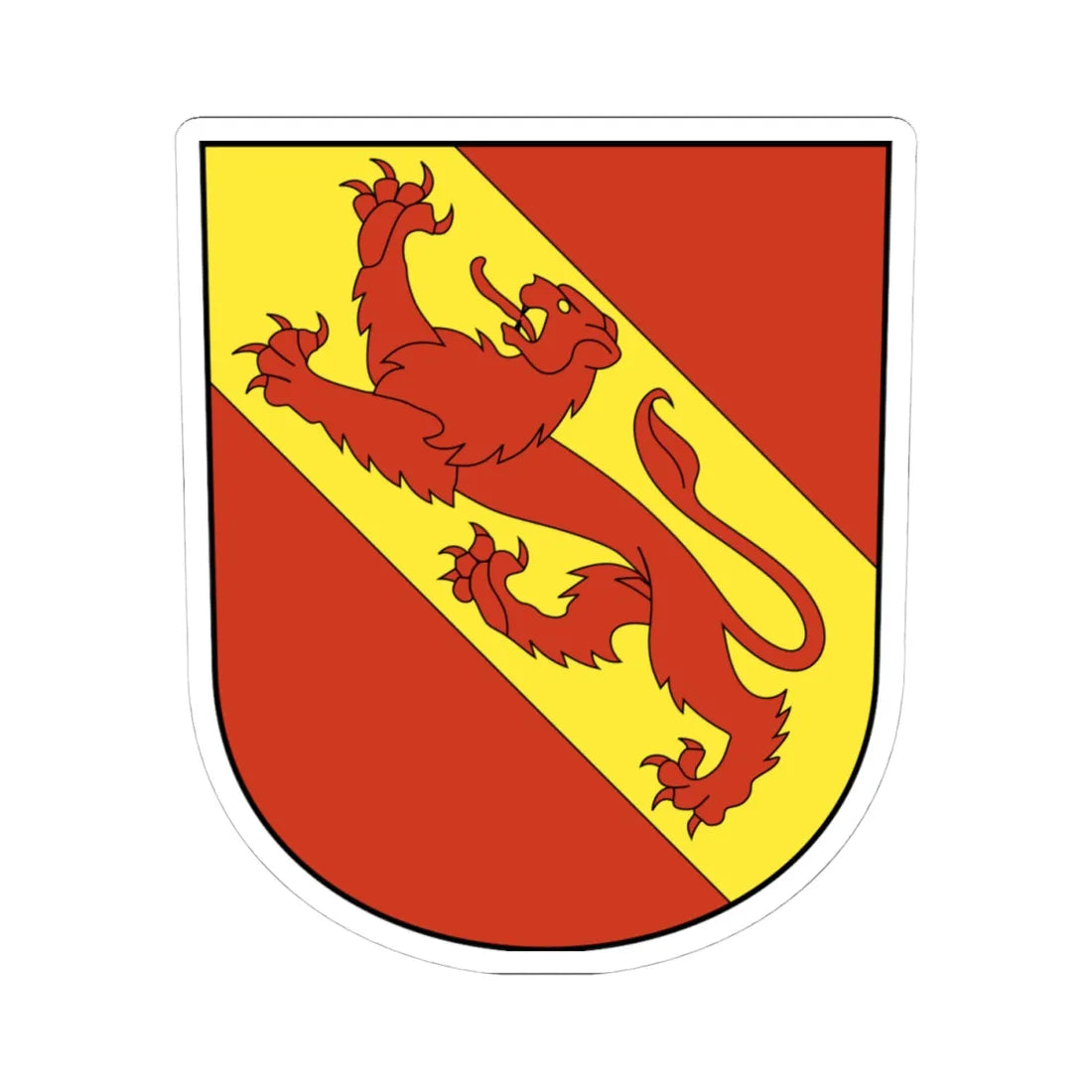 Uitikon-blazon (Switzerland) (Coat of Arms) STICKER Vinyl Kiss-Cut Decal 4 Inch White - The Sticker Space