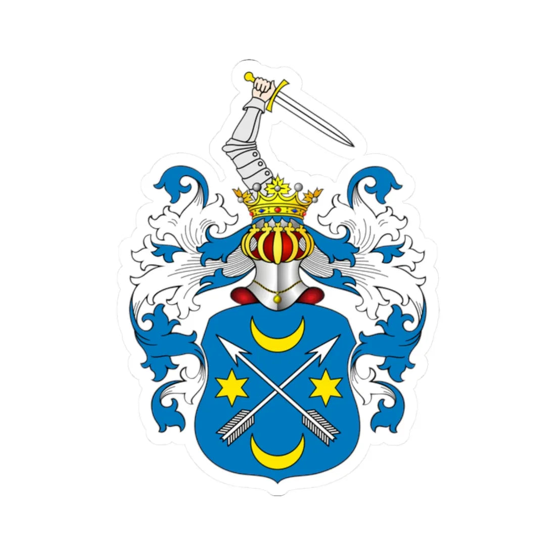 UK COA Kulabko (Russia) (Coat of Arms) STICKER Vinyl Kiss-Cut Decal 2 Inch White - The Sticker Space