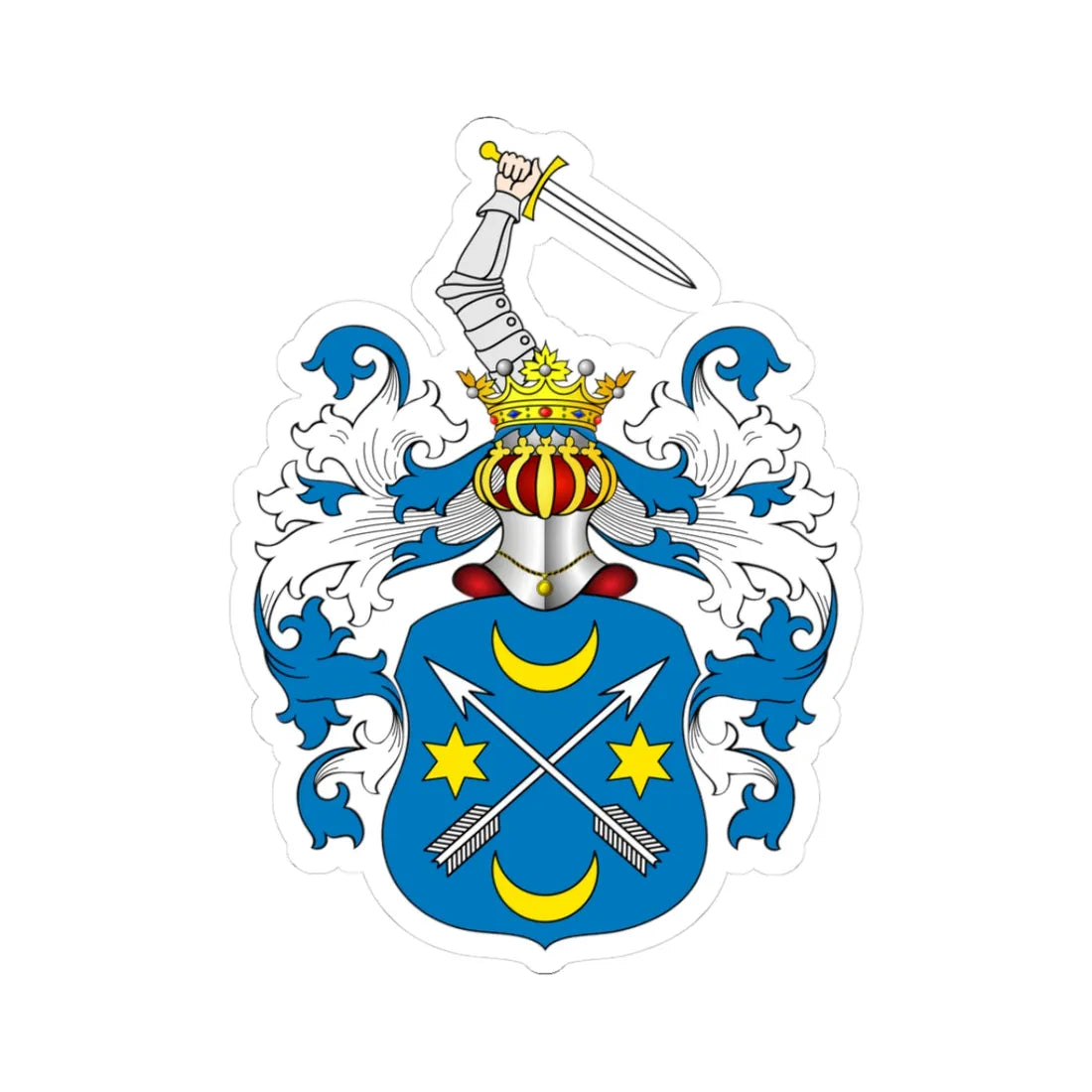 UK COA Kulabko (Russia) (Coat of Arms) STICKER Vinyl Kiss-Cut Decal 3 Inch White - The Sticker Space