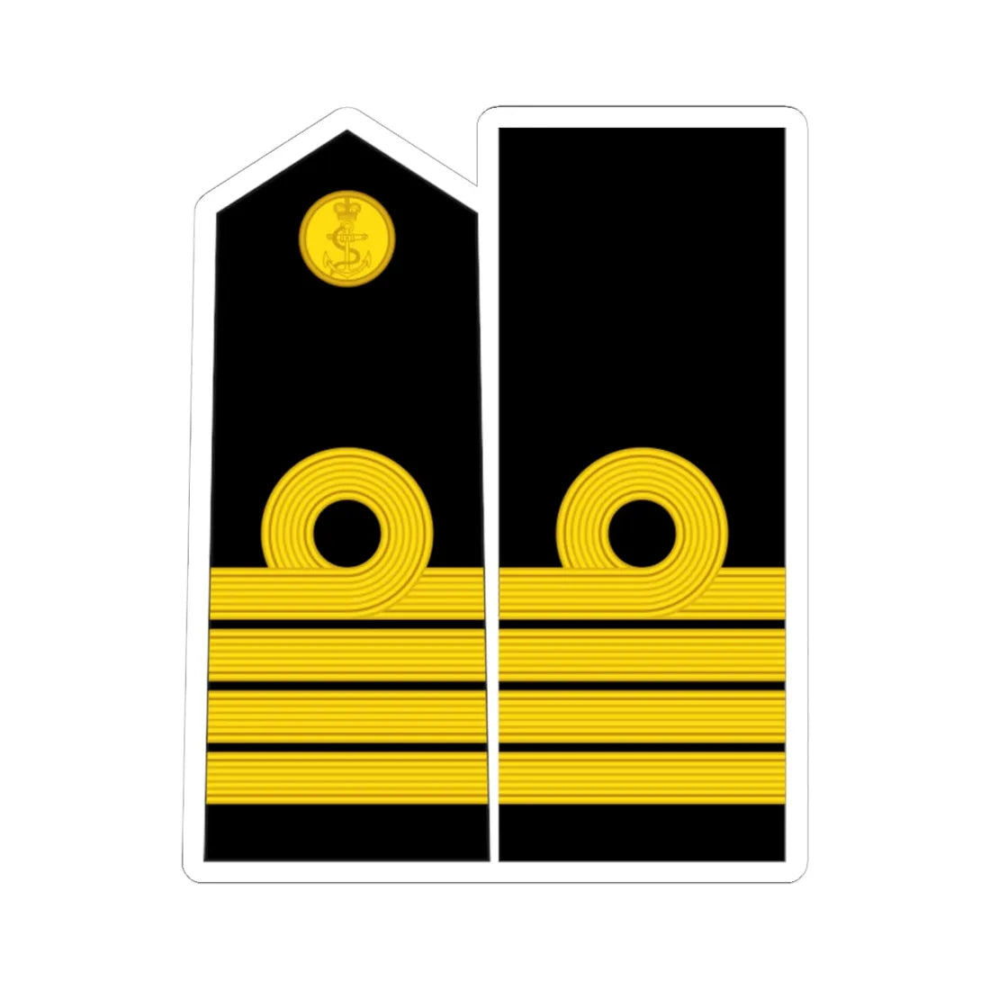 UK Navy OF 5 collected (United Kingdom) (Military Rank) STICKER Vinyl Kiss-Cut Decal 6 Inch White - The Sticker Space