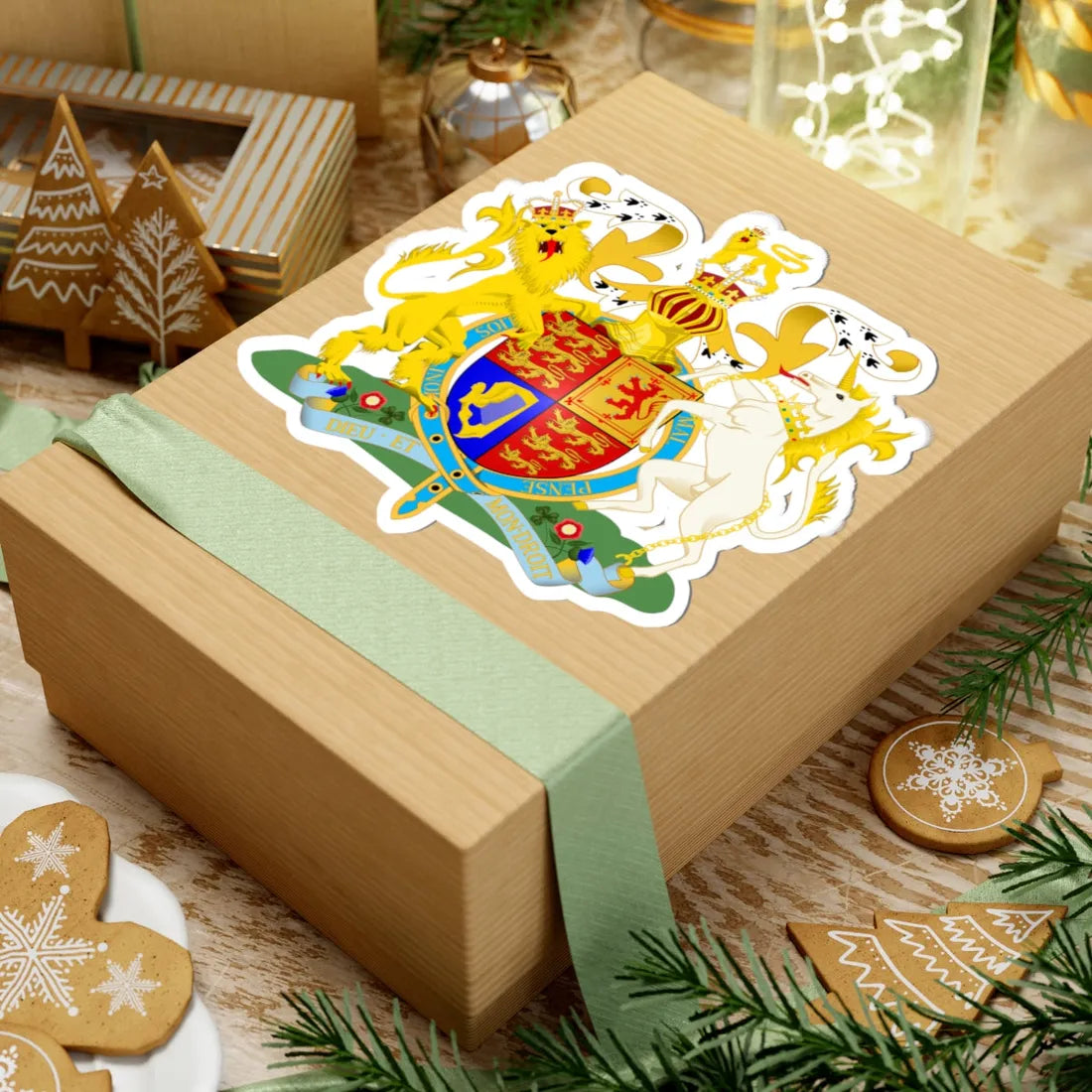 UK Royal Coat of Arms (United Kingdom) (Coat of Arms) STICKER Vinyl Kiss-Cut Decal - The Sticker Space