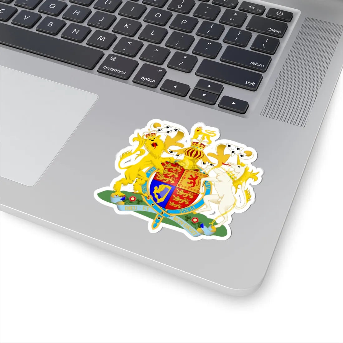 UK Royal Coat of Arms (United Kingdom) (Coat of Arms) STICKER Vinyl Kiss-Cut Decal - The Sticker Space