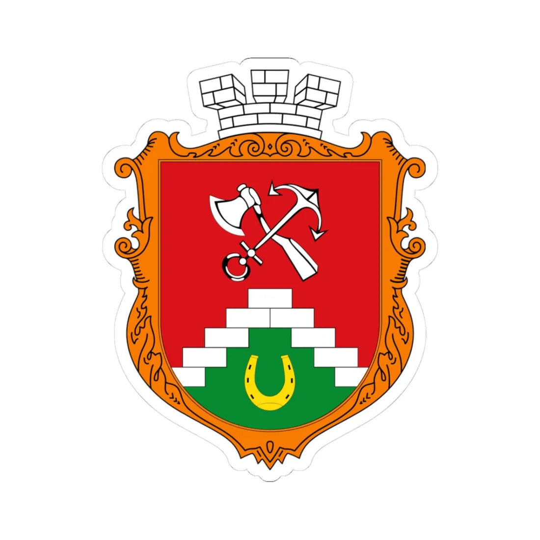 UKR Amvrosiivka UHT (Ukraine) (Coat of Arms) STICKER Vinyl Kiss-Cut Decal 3 Inch White - The Sticker Space