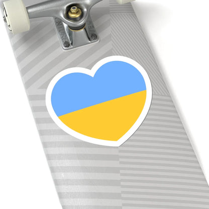 Ukraine 1917-1921 1991-1992 flag heart white (Ukraine) STICKER Vinyl Kiss-Cut Decal - The Sticker Space