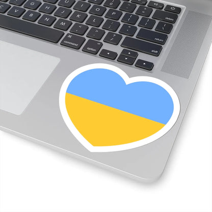 Ukraine 1917-1921 1991-1992 flag heart white (Ukraine) STICKER Vinyl Kiss-Cut Decal - The Sticker Space