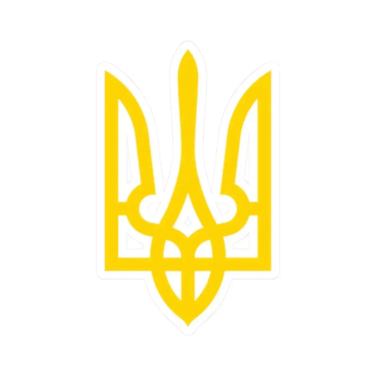 Тризуб (Ukraine) (Coat of Arms) STICKER Vinyl Kiss-Cut Decal 2 Inch White - The Sticker Space
