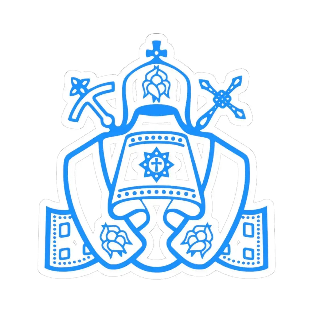 Эмблема Украинской Православной Церкви Емблема Української Православної Церкви (Ukraine) (Coat of Arms) STICKER Vinyl Kiss-Cut Decal 3 Inch White - The Sticker Space