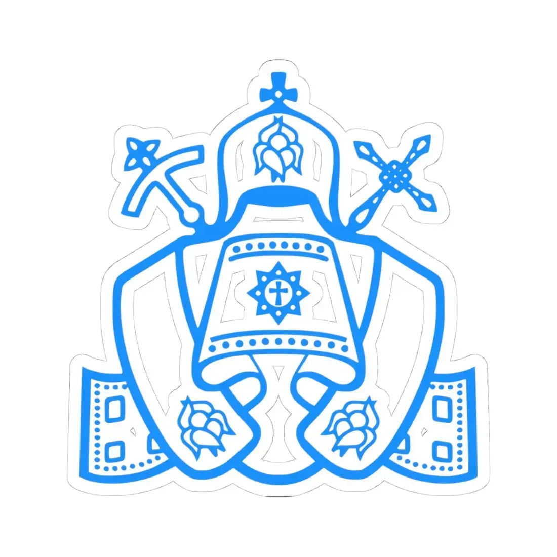 Эмблема Украинской Православной Церкви Емблема Української Православної Церкви (Ukraine) (Coat of Arms) STICKER Vinyl Kiss-Cut Decal 4 Inch White - The Sticker Space