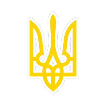 Тризуб (Ukraine) (Coat of Arms) STICKER Vinyl Kiss-Cut Decal 4 Inch White - The Sticker Space