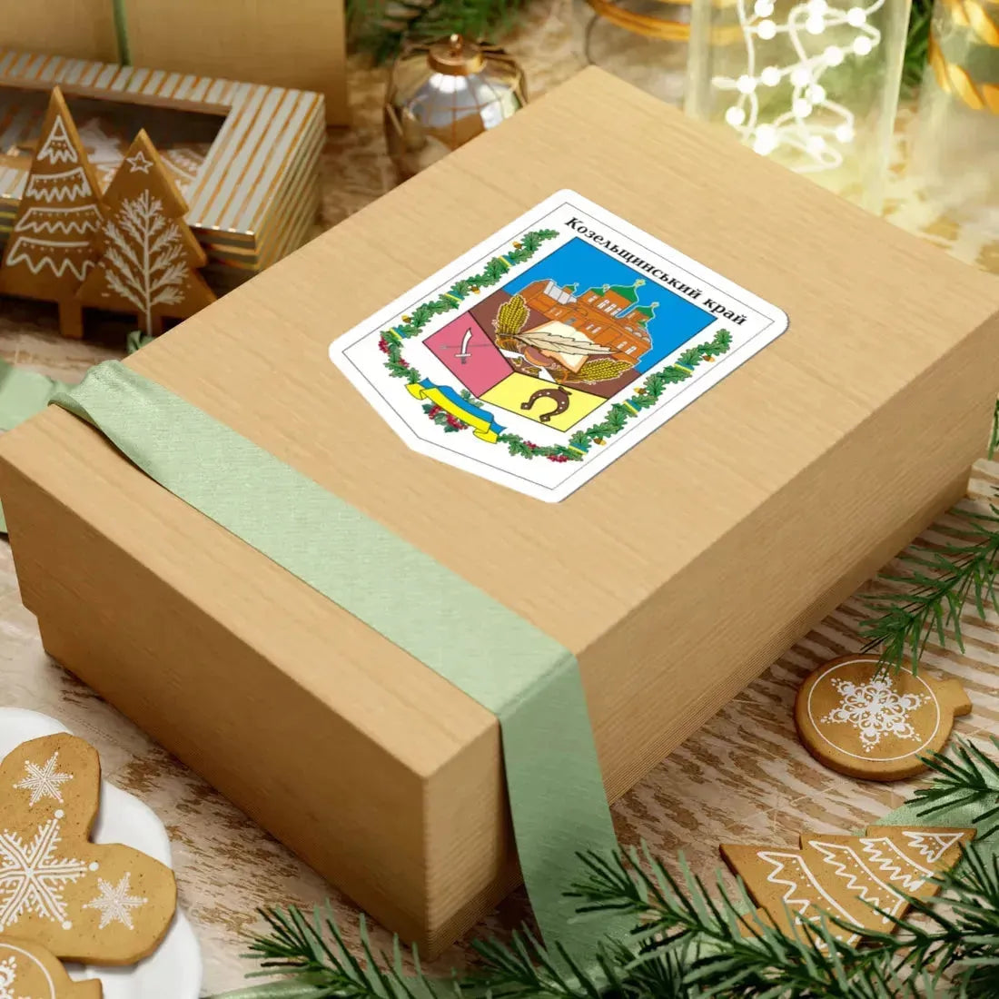 Козельщина герб (Ukraine) (Coat of Arms) STICKER Vinyl Kiss-Cut Decal - The Sticker Space