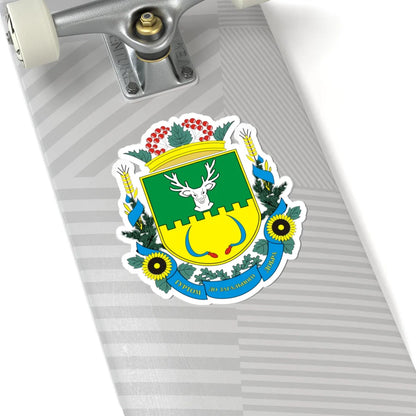 Герб Александровского района (Ukraine) (Coat of Arms) STICKER Vinyl Kiss-Cut Decal - The Sticker Space