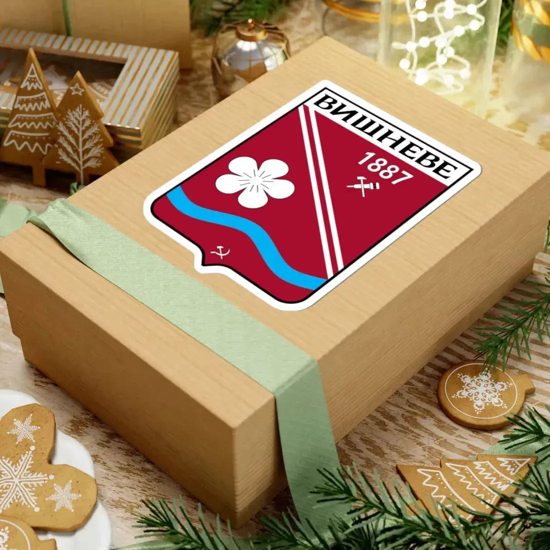 Герб Вишневе СРСР (Ukraine) (Coat of Arms) STICKER Vinyl Kiss-Cut Decal - The Sticker Space