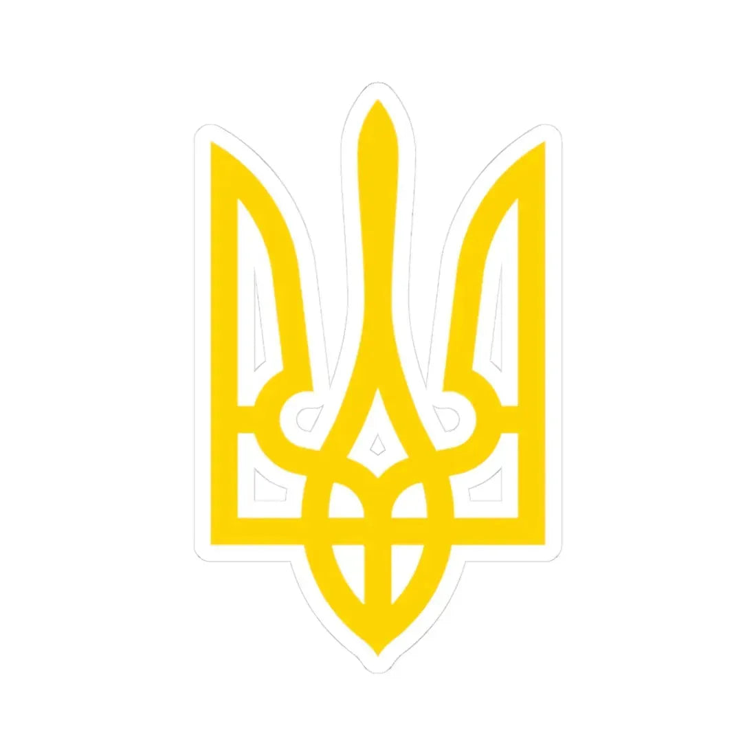 Тризуб (Ukraine) (Coat of Arms) STICKER Vinyl Kiss-Cut Decal - The Sticker Space