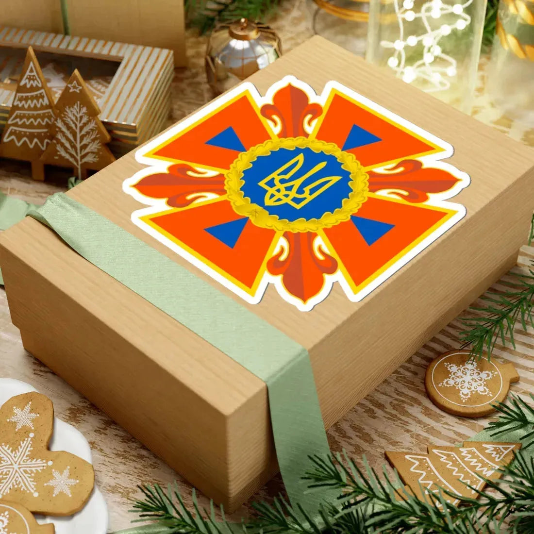 Емблема ДСНС України (Ukraine) (Coat of Arms) STICKER Vinyl Kiss-Cut Decal - The Sticker Space