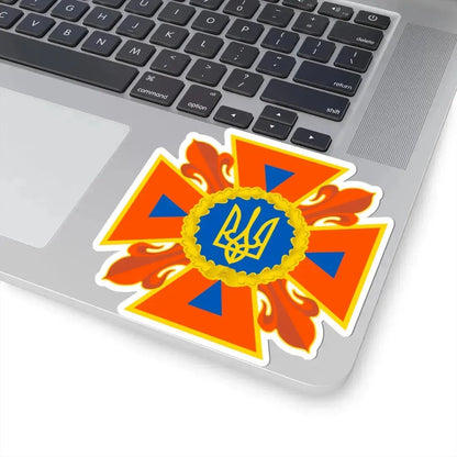 Емблема ДСНС України (Ukraine) (Coat of Arms) STICKER Vinyl Kiss-Cut Decal - The Sticker Space