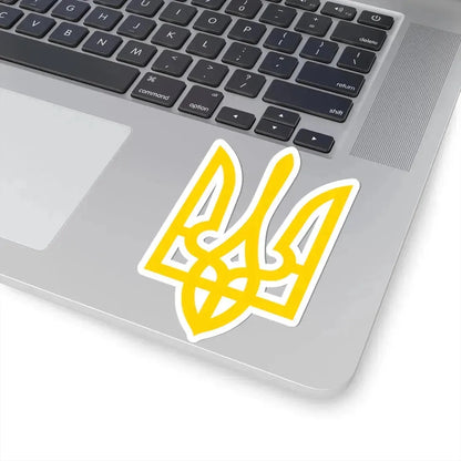 Тризуб (Ukraine) (Coat of Arms) STICKER Vinyl Kiss-Cut Decal - The Sticker Space