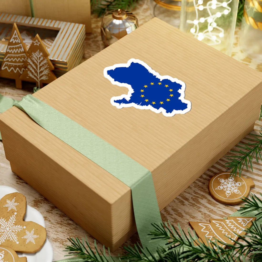 Ukraine EU with the Russian-occupied territories omitted (Ukraine) STICKER Vinyl Kiss-Cut Decal - The Sticker Space