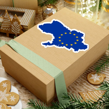 Ukraine EU with the Russian-occupied territories omitted (Ukraine) STICKER Vinyl Kiss-Cut Decal - The Sticker Space